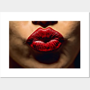 Besame Mucho Kissy Lips Posters and Art